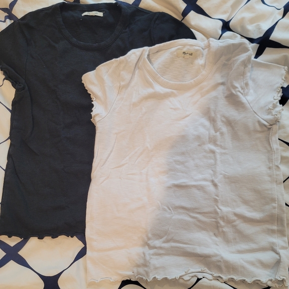 SET OF TWO - Madewell Baby Tee - White and Black - Picture 7 of 7